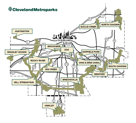 Cleveland Metroparks Location Map