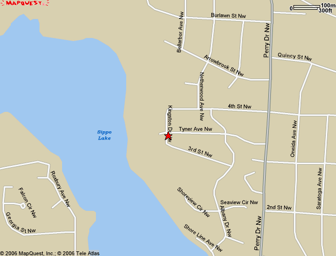 Sippo Lake Park Street Map